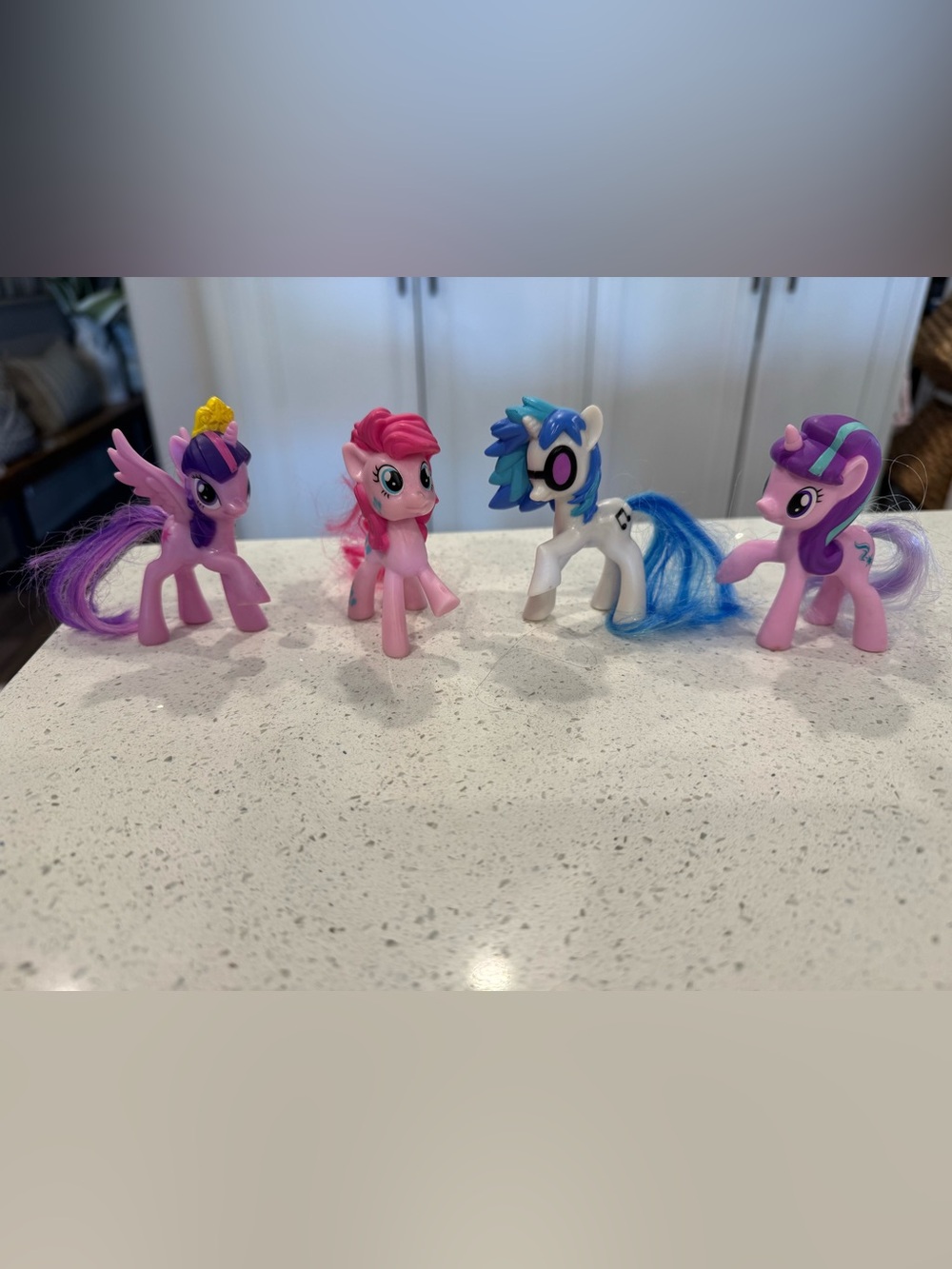 My Little Pony Pink & White Character Pack - Pink and Blue Toy Ponies set of 4